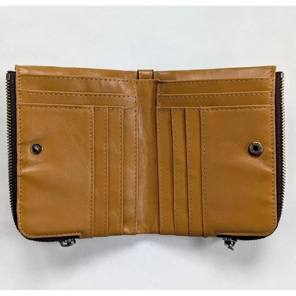Humerpaul Leather Men's Long Leather Wallet In Dark Mustard